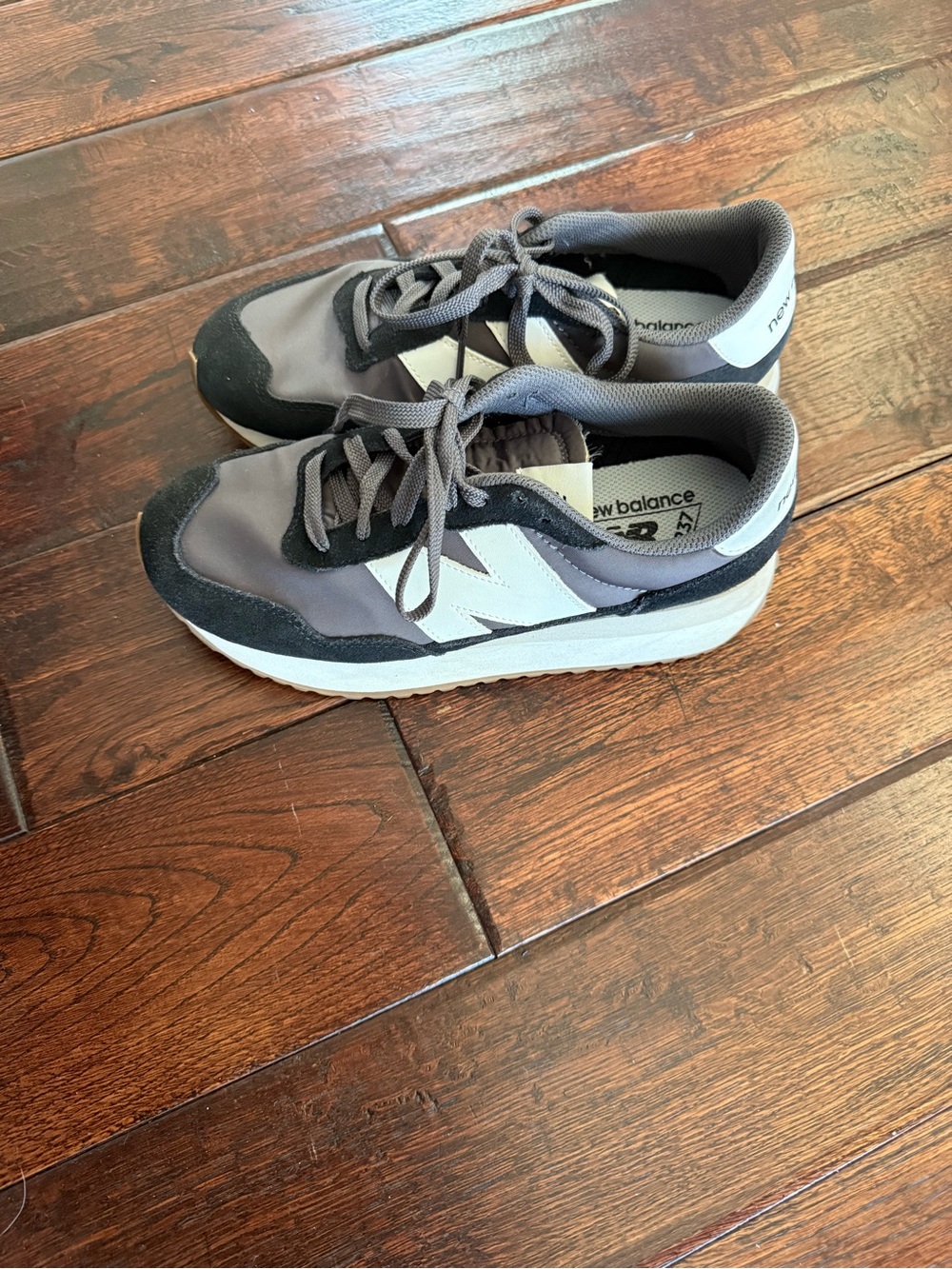New Balance Gray, Black & White Runner Sneakers - Picture 2 of 4
